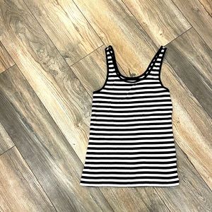 Old Navy black and white striped tank top